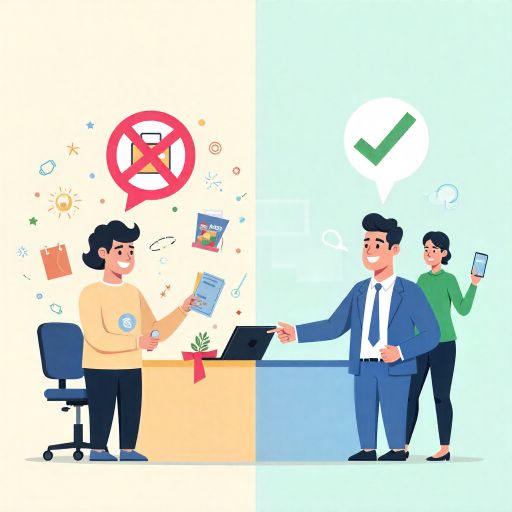 Illustration showing a reliable ATS offline POS system working perfectly while an online system fails.