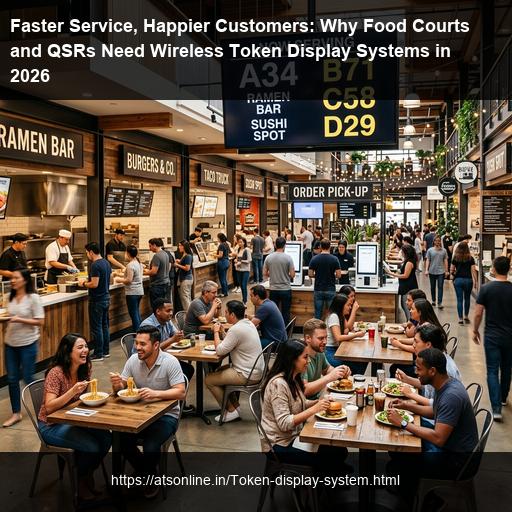 Faster Service, Happier Customers: Why Food Courts and QSRs Need Wireless Token Display Systems in 2026