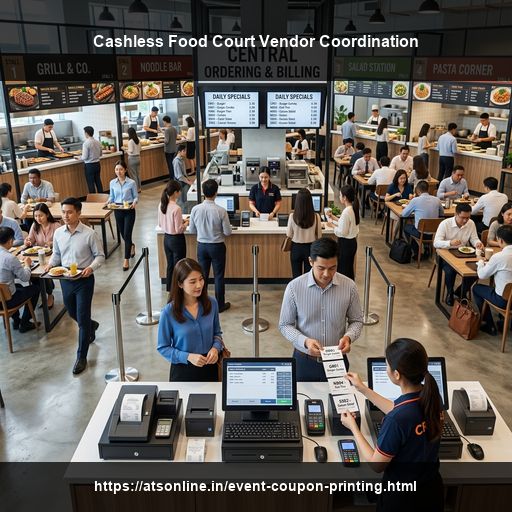 How Cashless Food Courts Coordinate Vendors with Coupon Systems