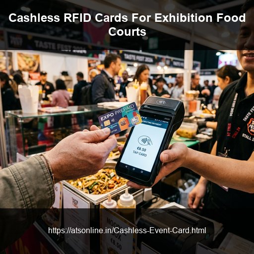 Customer tapping a smart prepaid RFID card on an Android POS terminal