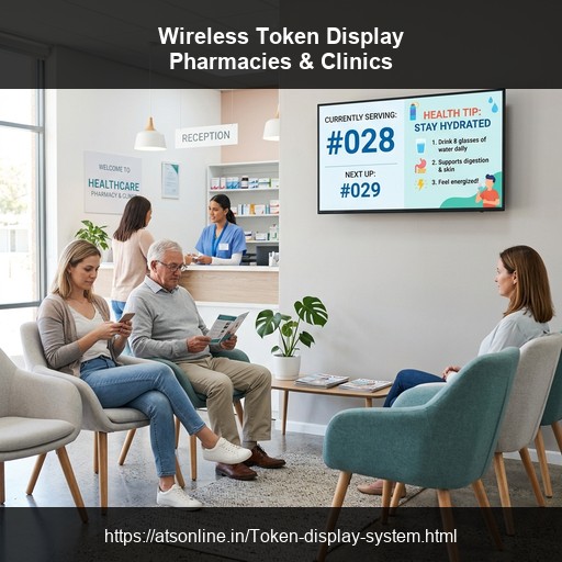 Wireless Token Display System for Pharmacies and Clinics