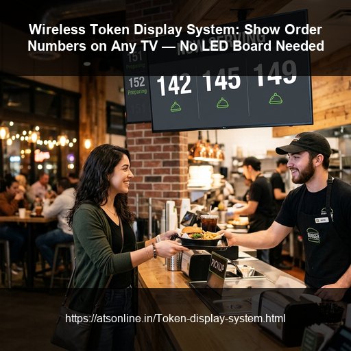 Wireless Token Display System: Show Order Numbers on Any TV — No LED Board Needed