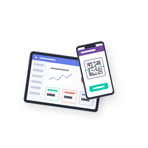 ATS POS and Cashless QR Mockup